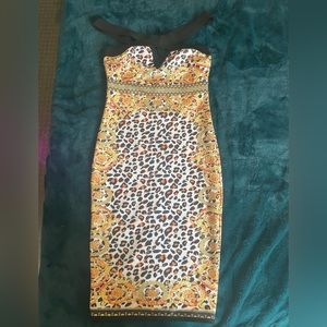 Animal print bandage dress